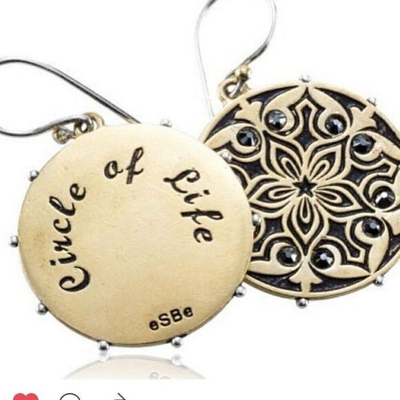 Sara Blaine/eSBe Circle of Life Earrings NEW - Picture 1 of 3